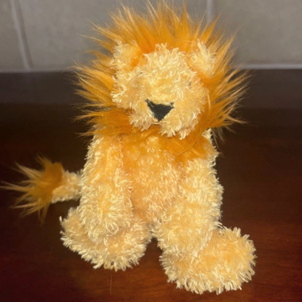 Retired Jellycay poppet Fuzzy Orange Lion Plush